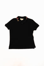 GUCCI Cotton Polo with Kingsnake Embroidery