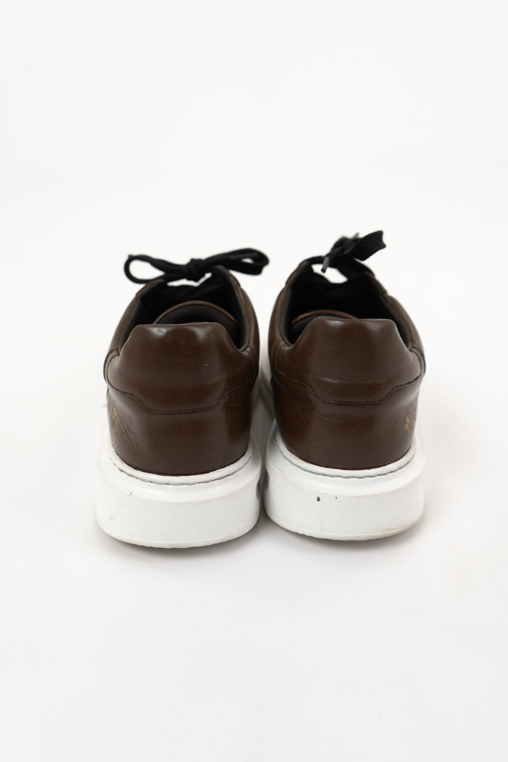 Louis Vuitton Brown Leather Beverly Hills Sneakers Size