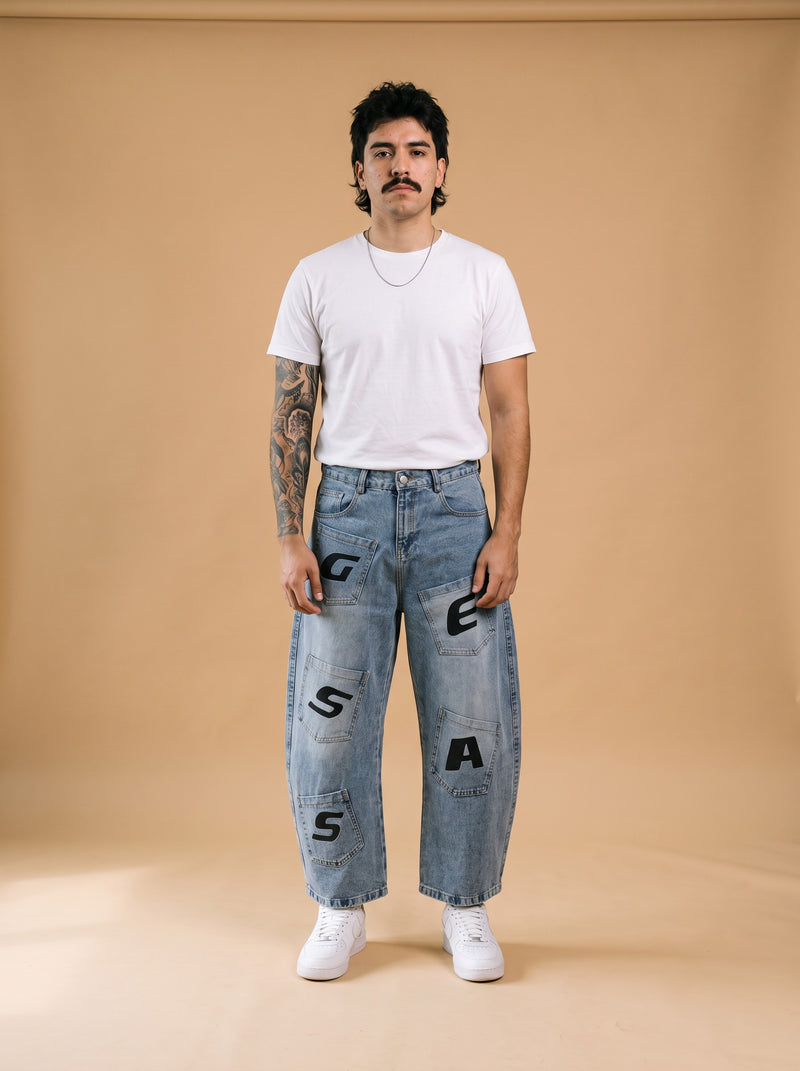 Balloon Letter Jeans
