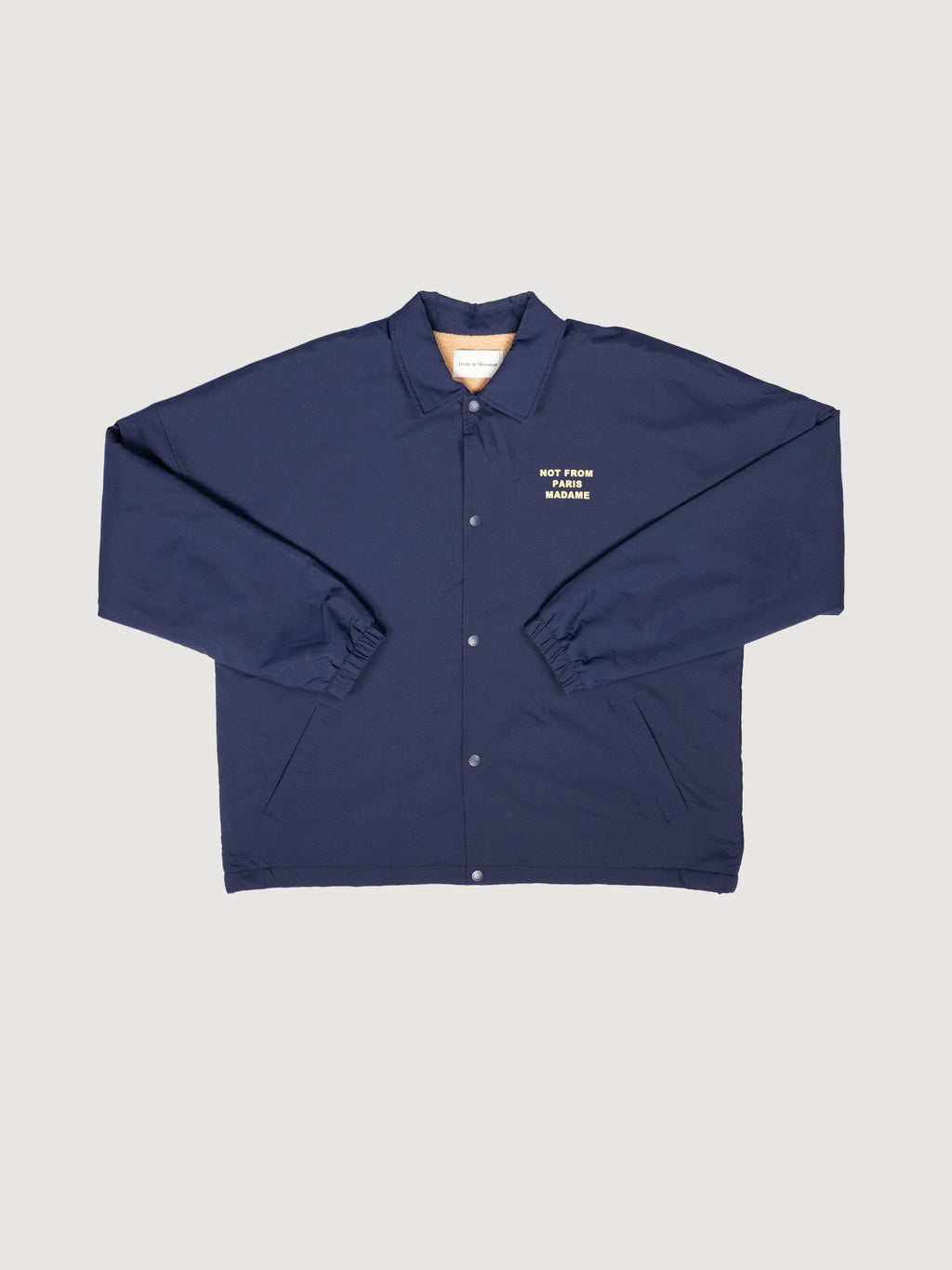 Drôle de Monsieur "Not From Paris Madame" fleece-lined coach jacket