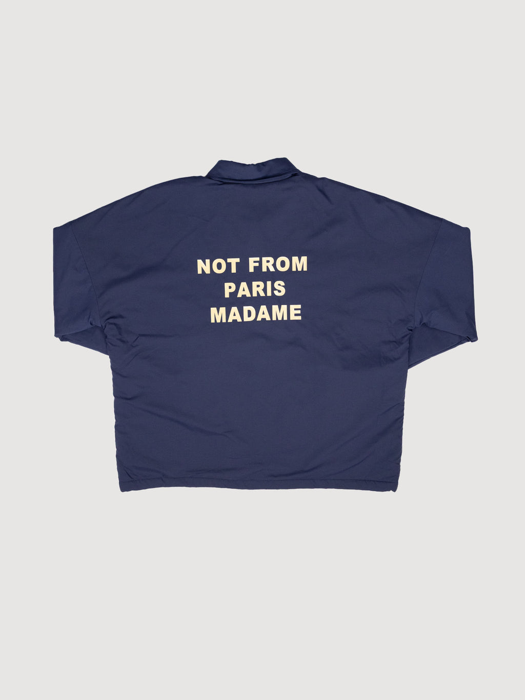 Drôle de Monsieur "Not From Paris Madame" fleece-lined coach jacket