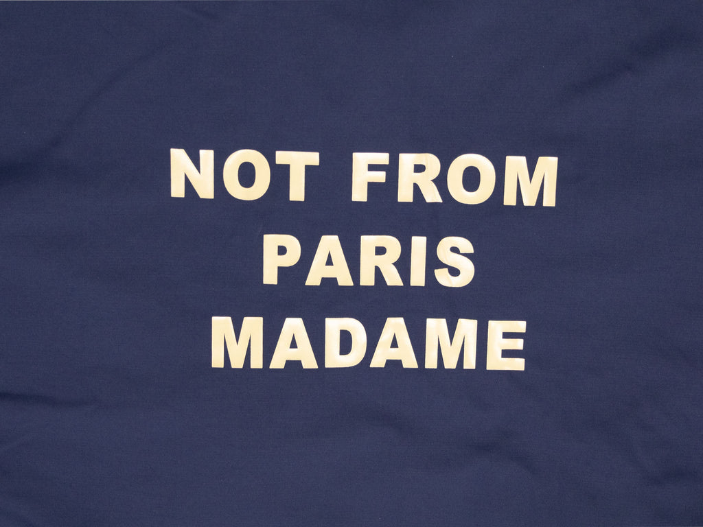 Drôle de Monsieur "Not From Paris Madame" fleece-lined coach jacket