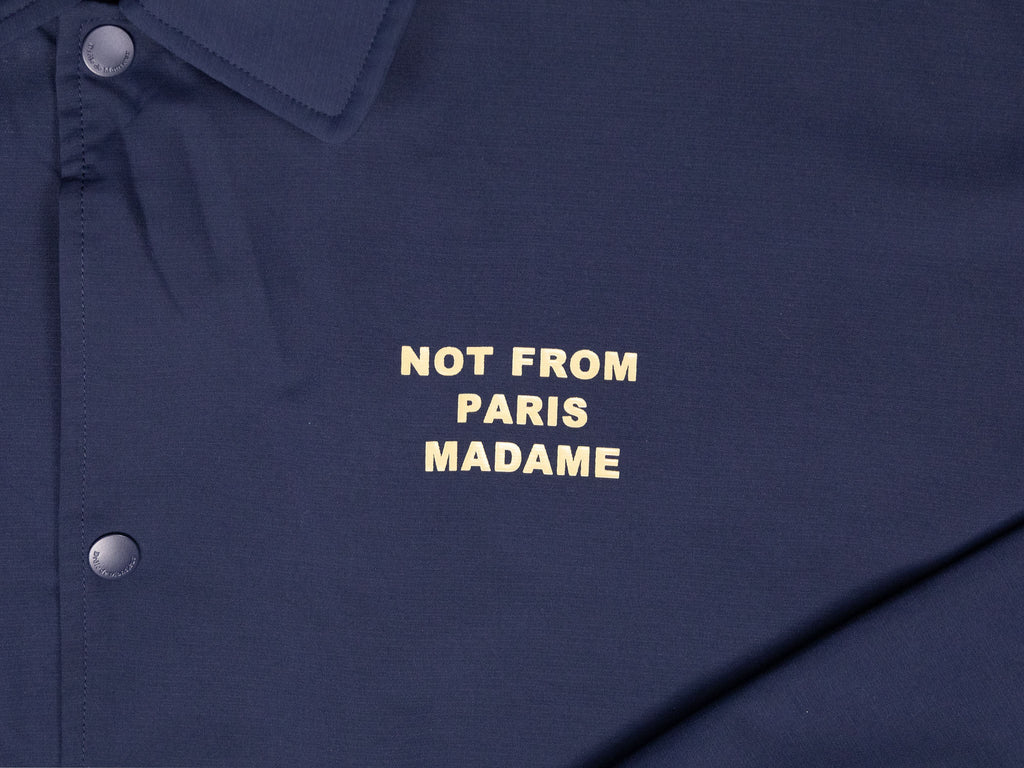 Drôle de Monsieur "Not From Paris Madame" fleece-lined coach jacket