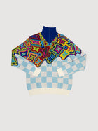 Distorted Monogram And Damier Half-Zip Sweater