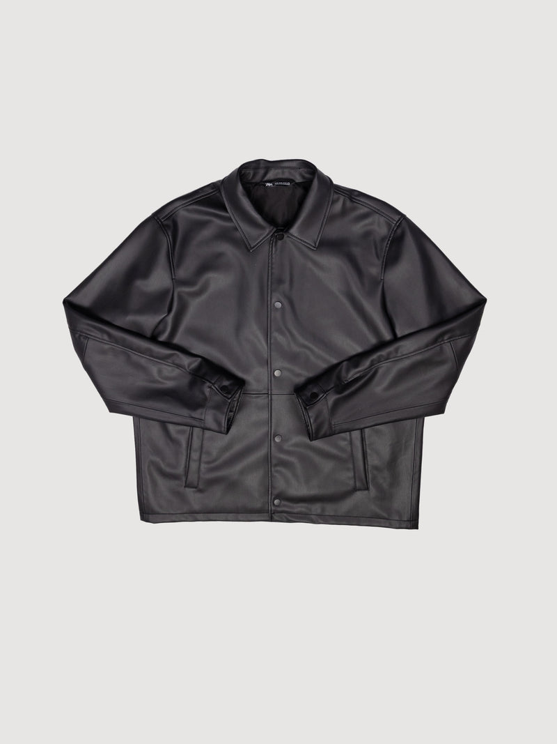 Zara Faux Leather Shirt