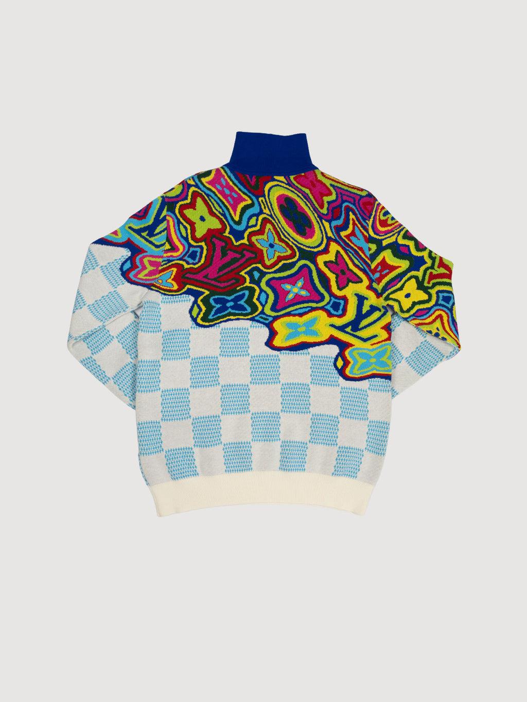 Distorted Monogram And Damier Half-Zip Sweater