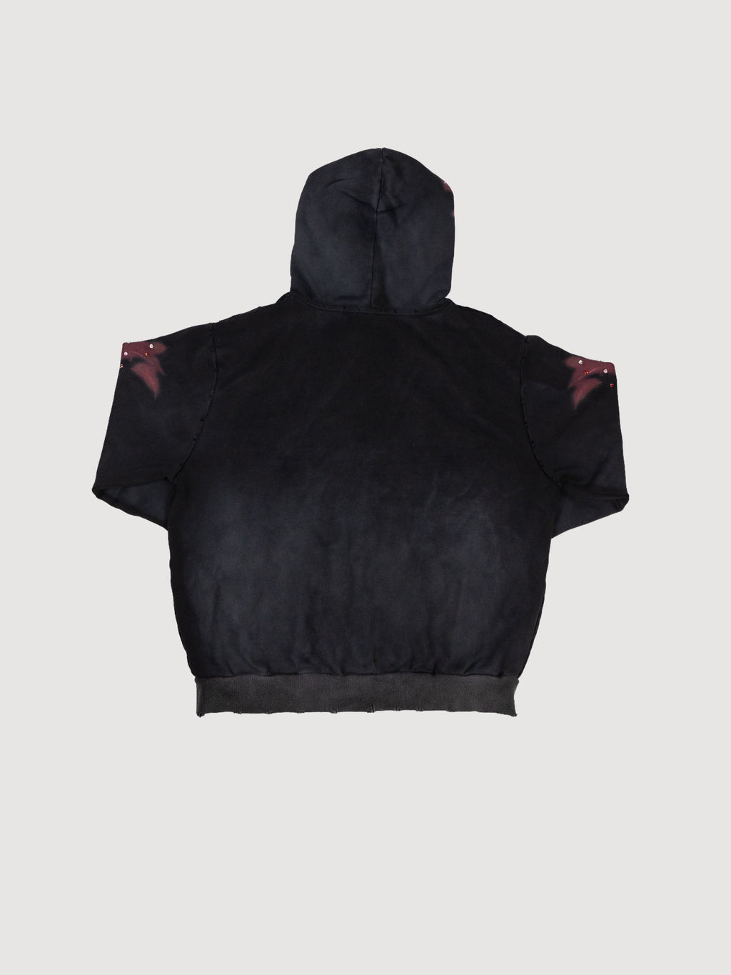 Flame zip up hoodie crystal