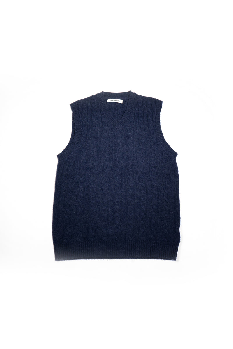 Wood Wood Bruno Lambswool Cable Vest