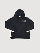 Logo Print Cotton Jersey Hoodie In Black