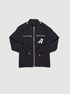 Black A Patch Zip Jacket