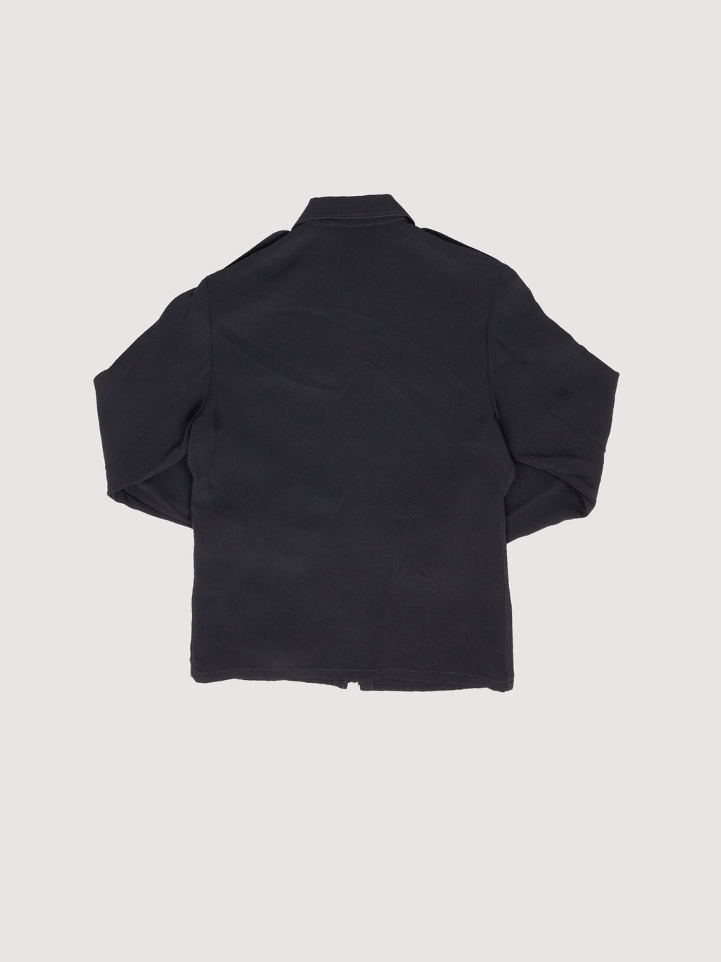 Black A Patch Zip Jacket