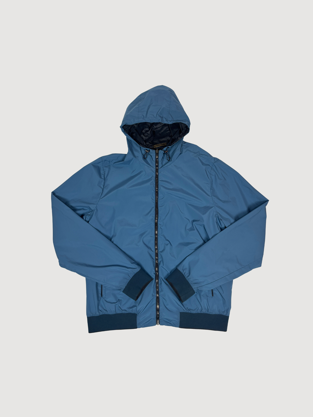 MooRER Blue Reversible Hooded Jacket