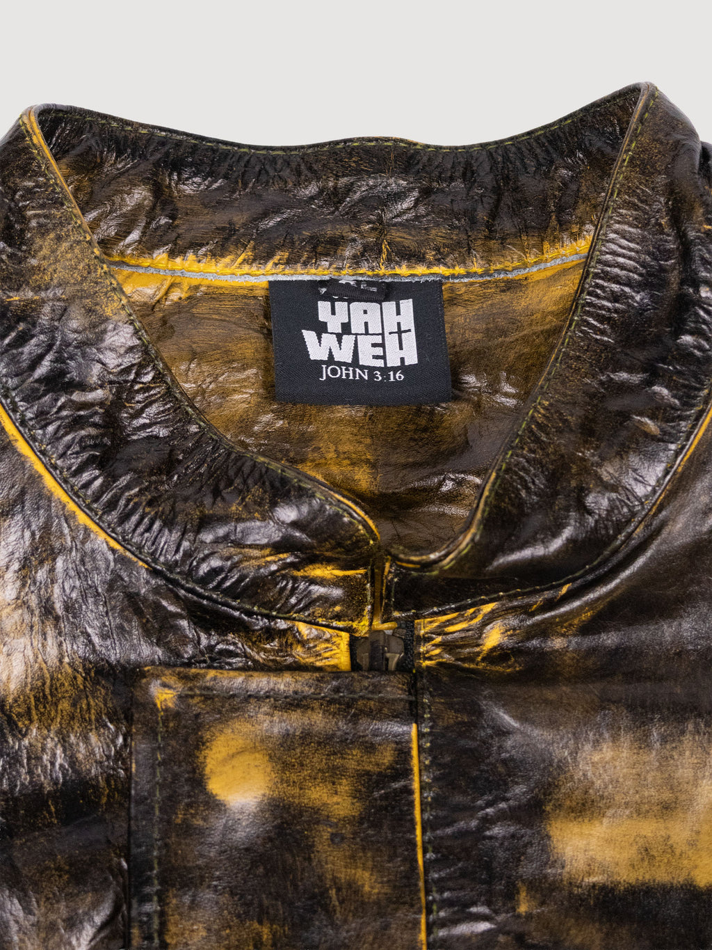 Can not be hidden leather Jacket