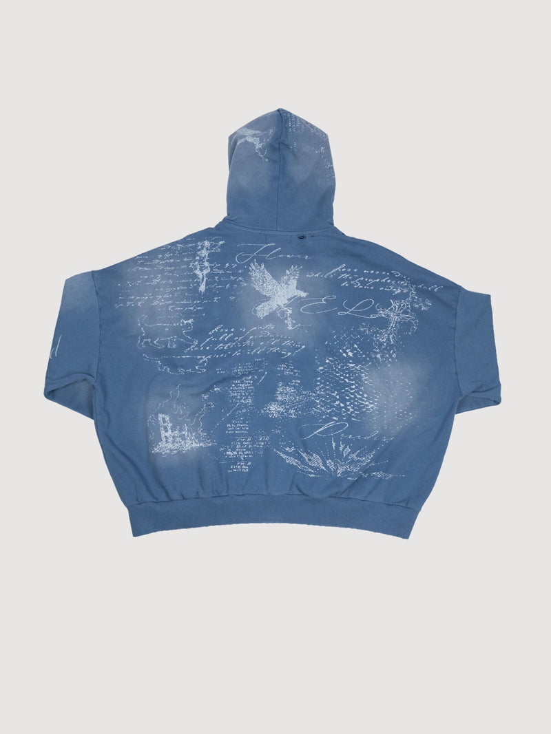 Blue Zip Up Sweater