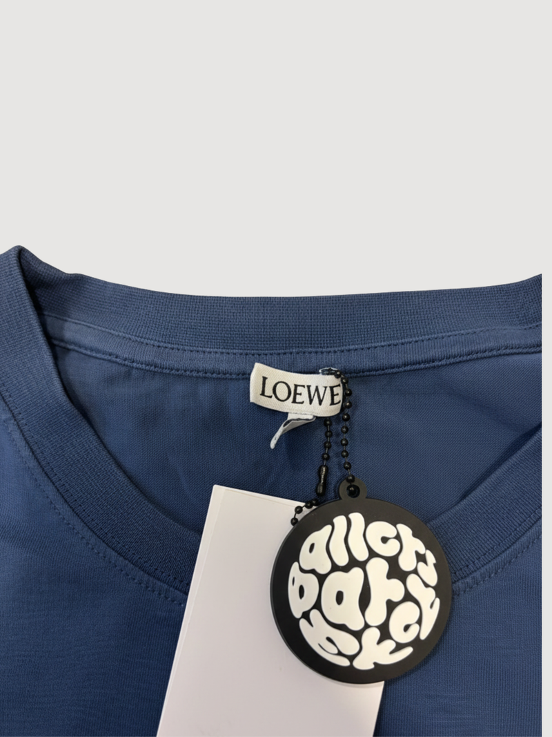 Loewe Embroidered Logo Tee - Navy Blue