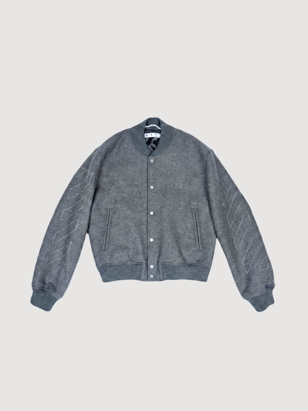 Off-White Grey Varsity Jacket