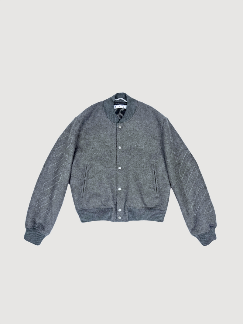 Off-White Grey Varsity Jacket