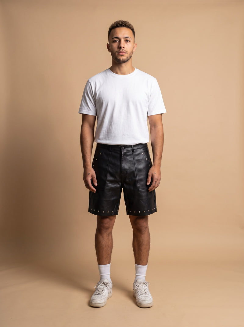 One Seven Leather Shorts