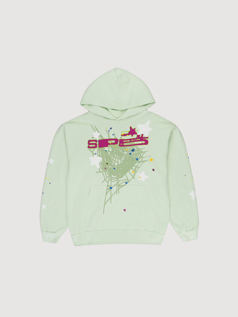 Sp5der graphic-print "Mint" hoodie