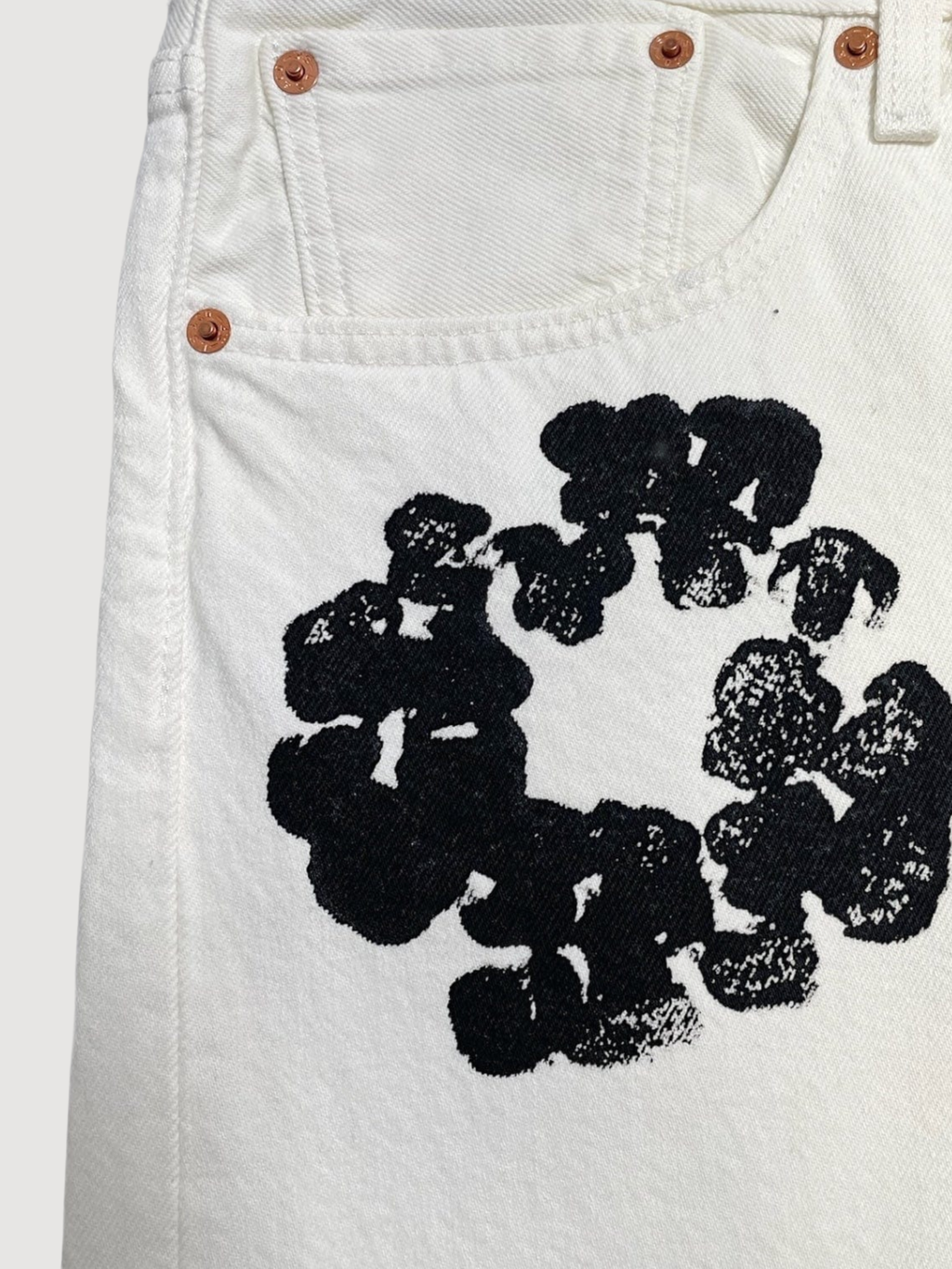 Denim Tears x Levi's wreath-print straight-leg jeans