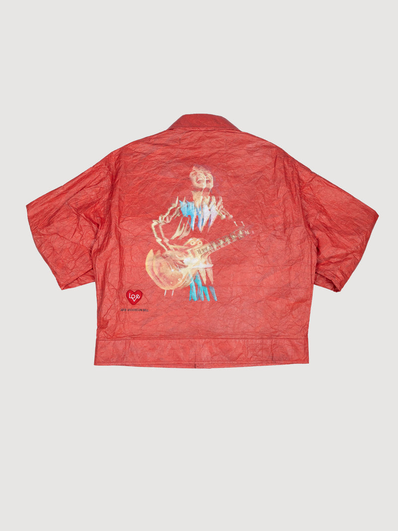Unisex guitarist printed tyvek Jacket