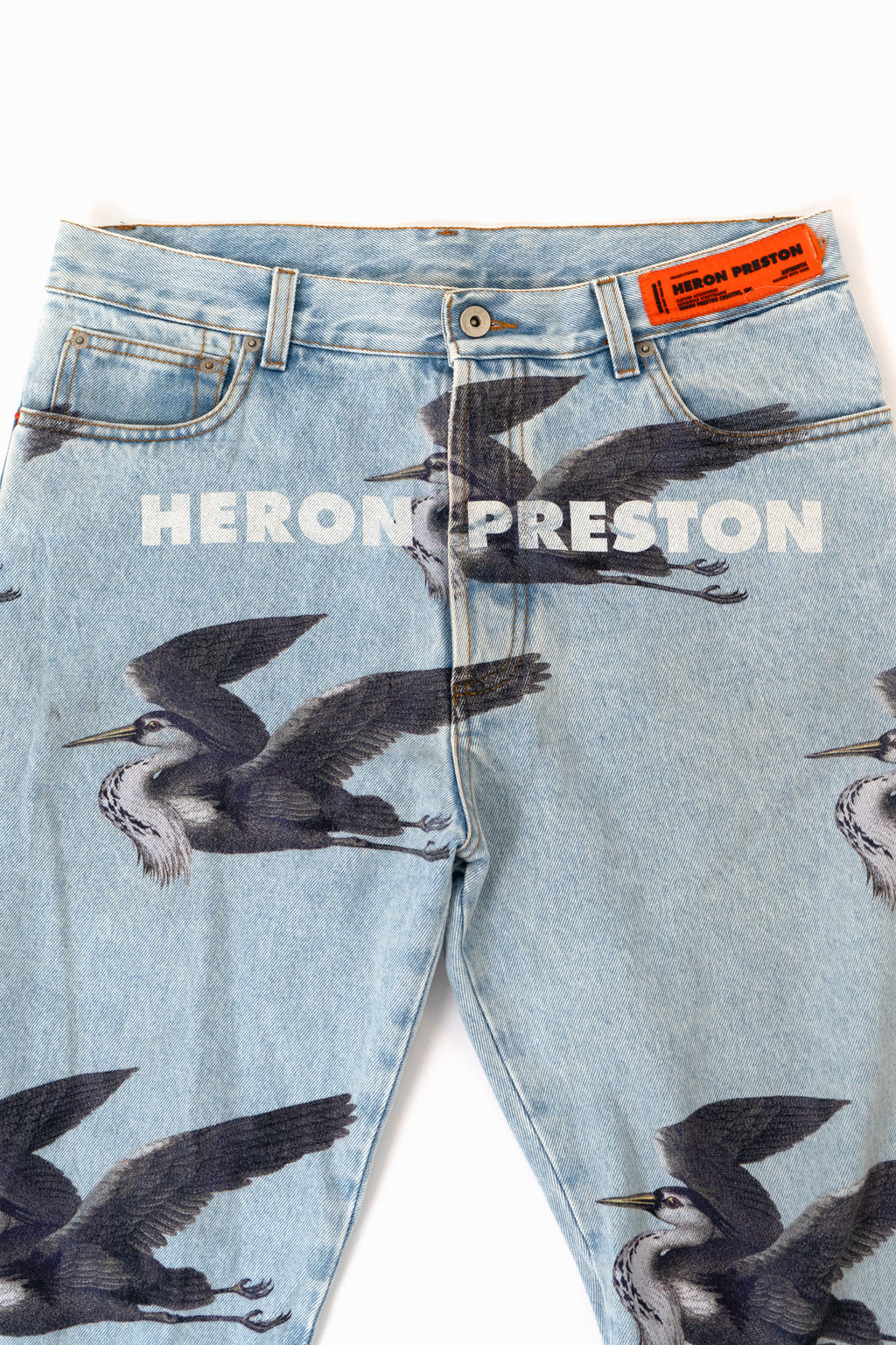 Heron Preston Bird Print Jeans