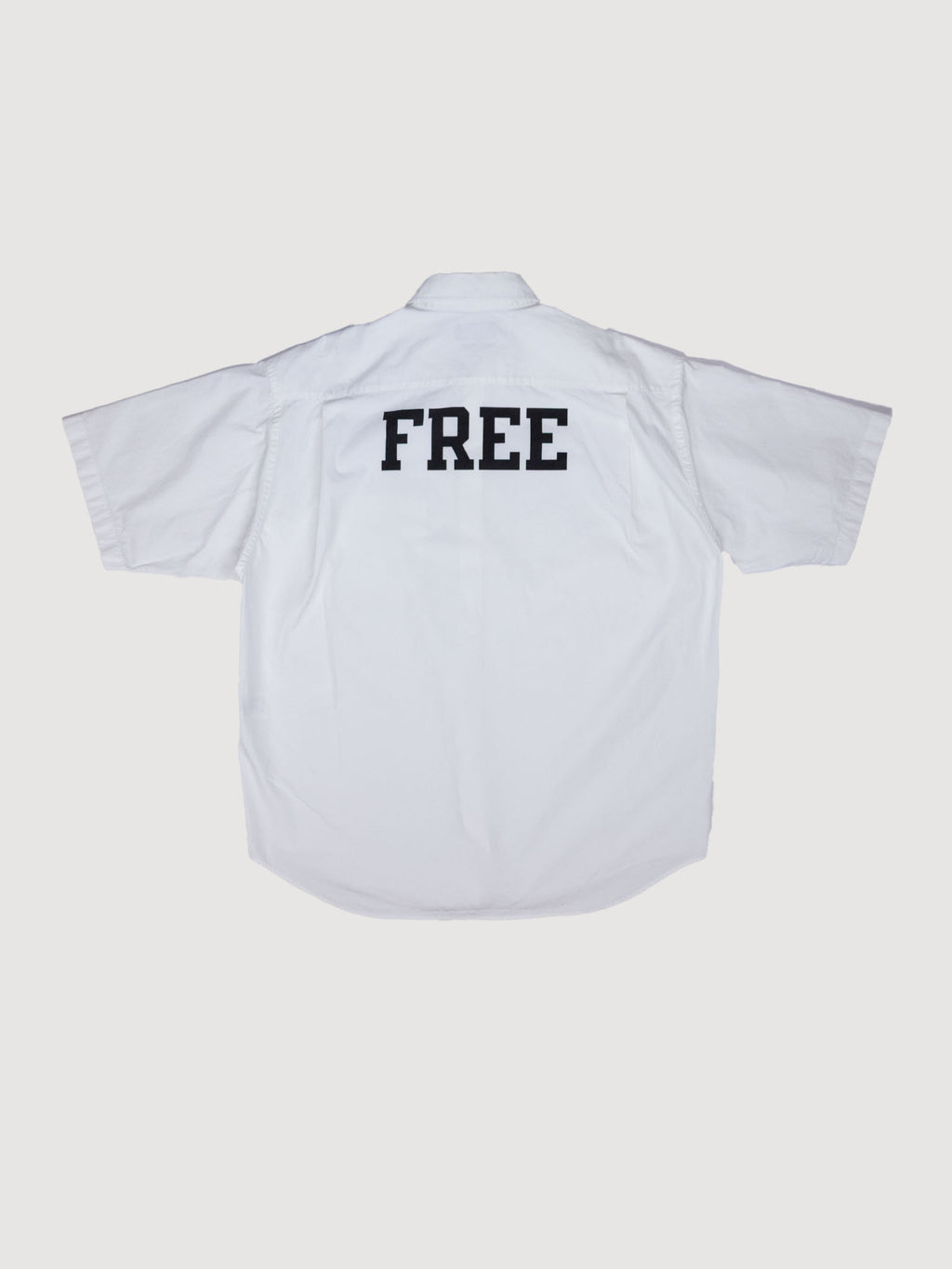 Balenciaga black print free white short-sleeve shirt