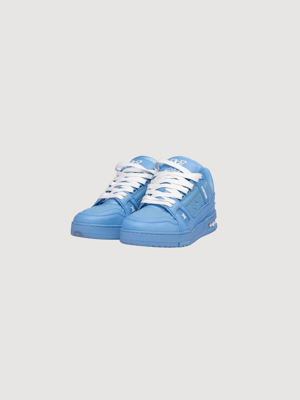 LV Trainer Blue Embossed Monogram Size 7