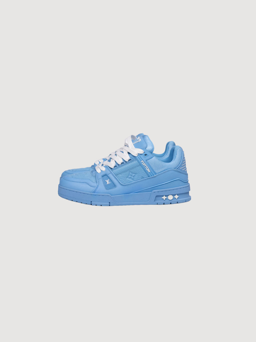 LV Trainer Blue Embossed Monogram Size 7
