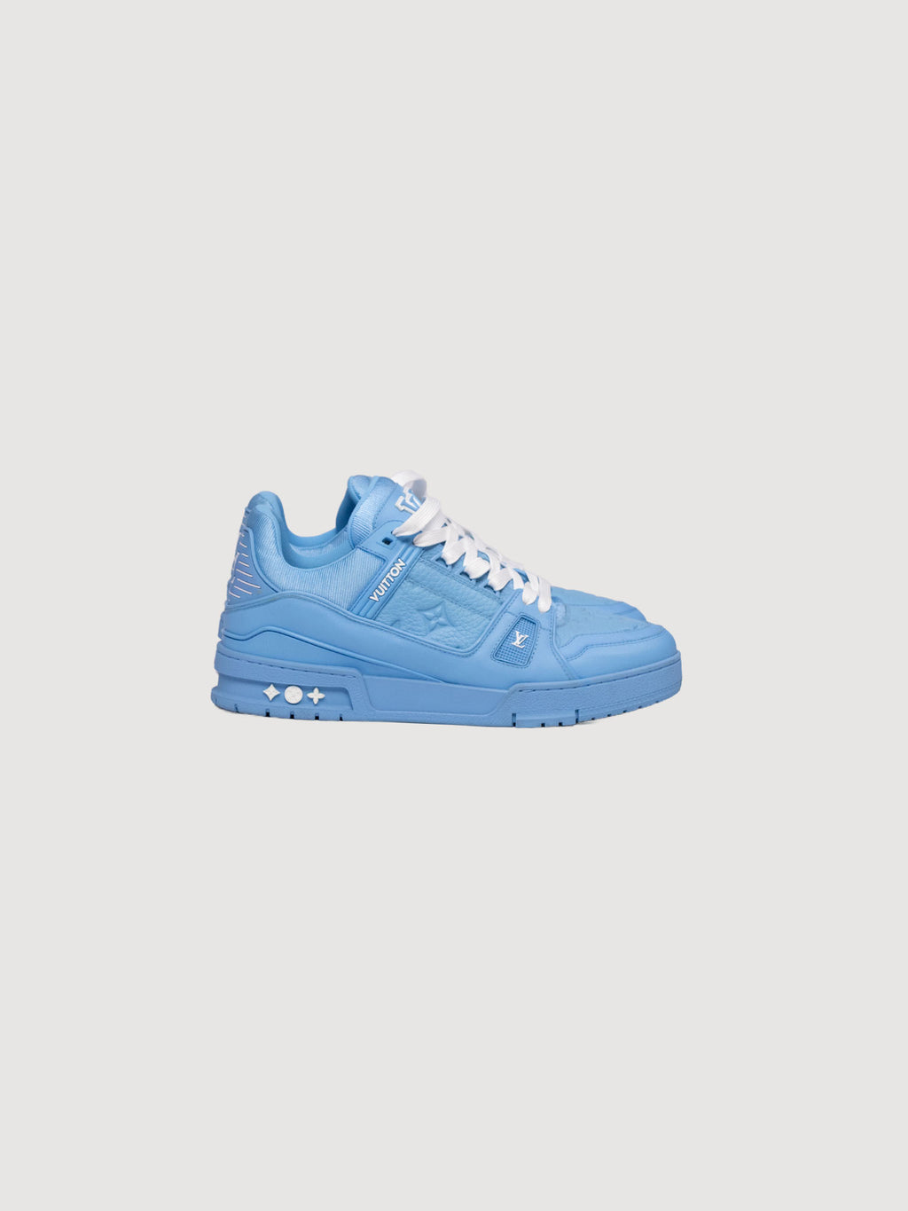 LV Trainer Blue Embossed Monogram Size 7