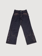 Darkblue Jeans With Pearls