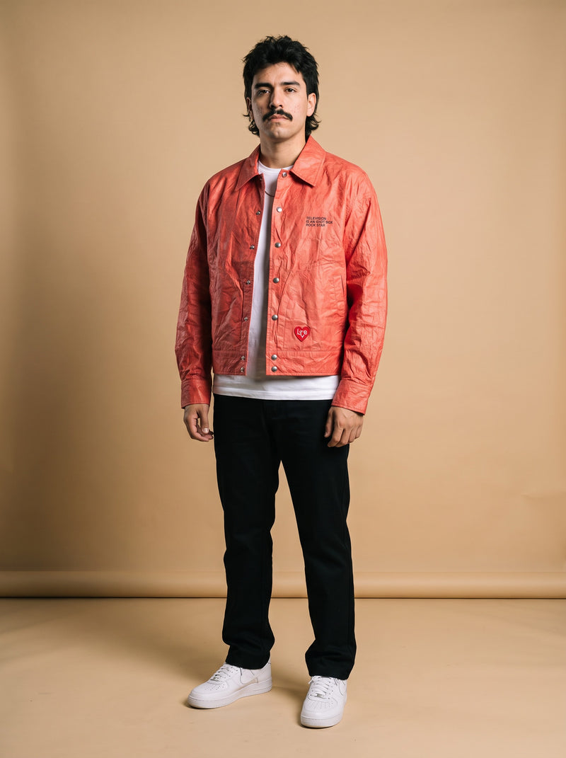 Unisex guitarist printed tyvek Jacket