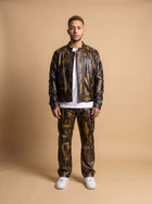 Can not be hidden leather Jacket