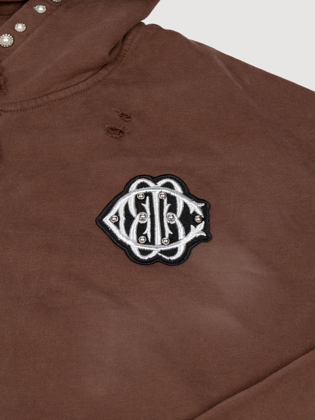 Studded Boxy Zip Hoodie