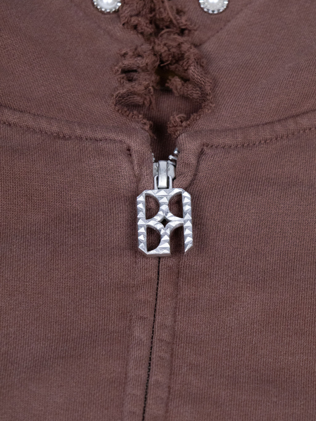 Studded Boxy Zip Hoodie