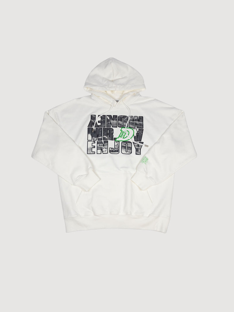 MEDM logo print hoodie white