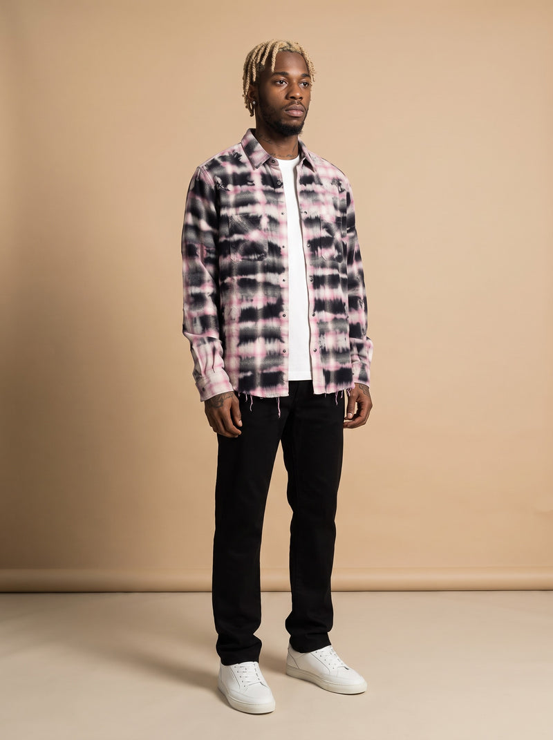 Amiri die flannel shirt