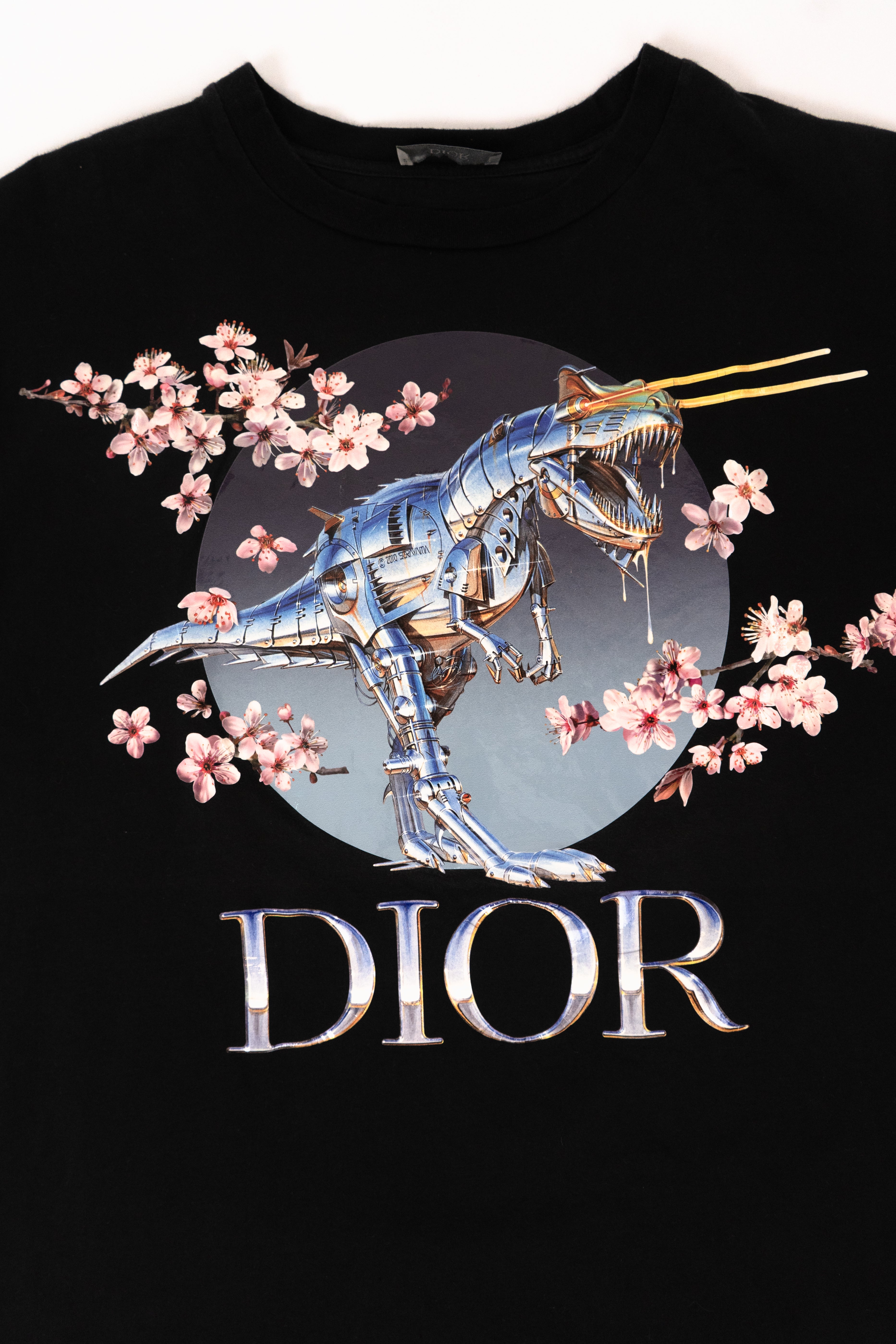 Cyril Ngonge DIOR X SORAYAMA T-REX T-SHIRT BLACK - Ballers Market