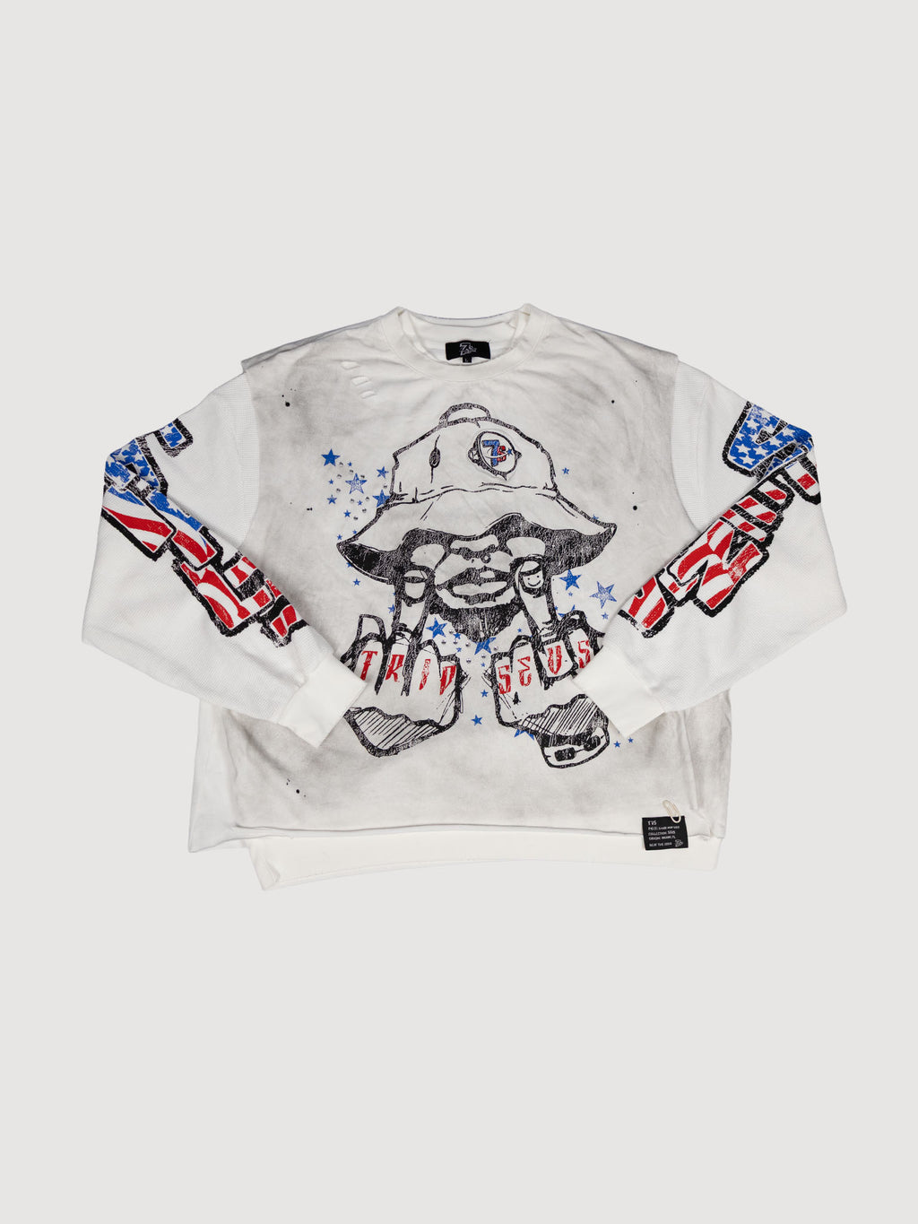 Triple Seven Trade War Longsleeve White