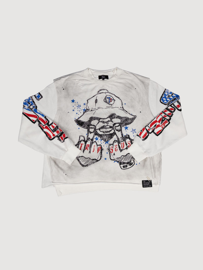 Triple Seven Trade War Longsleeve White