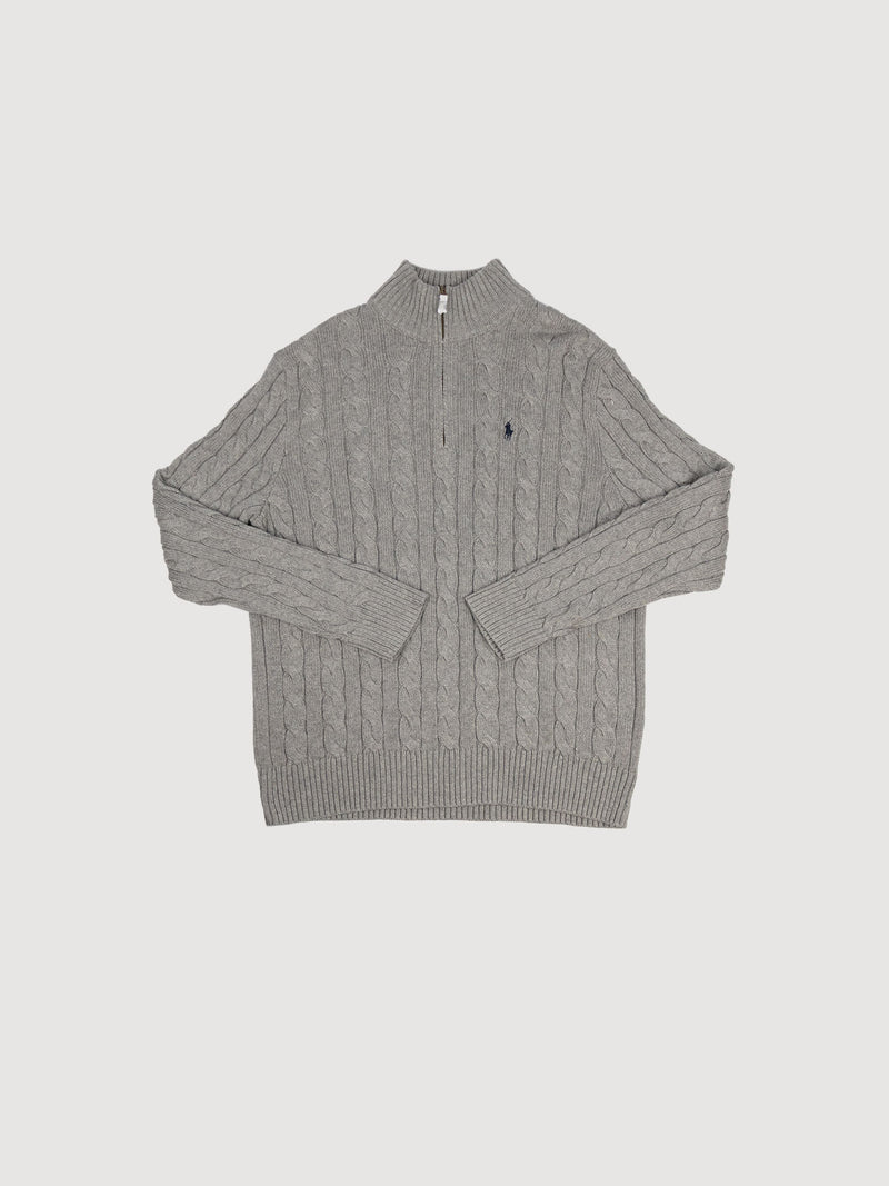 Half zip up wool sweater