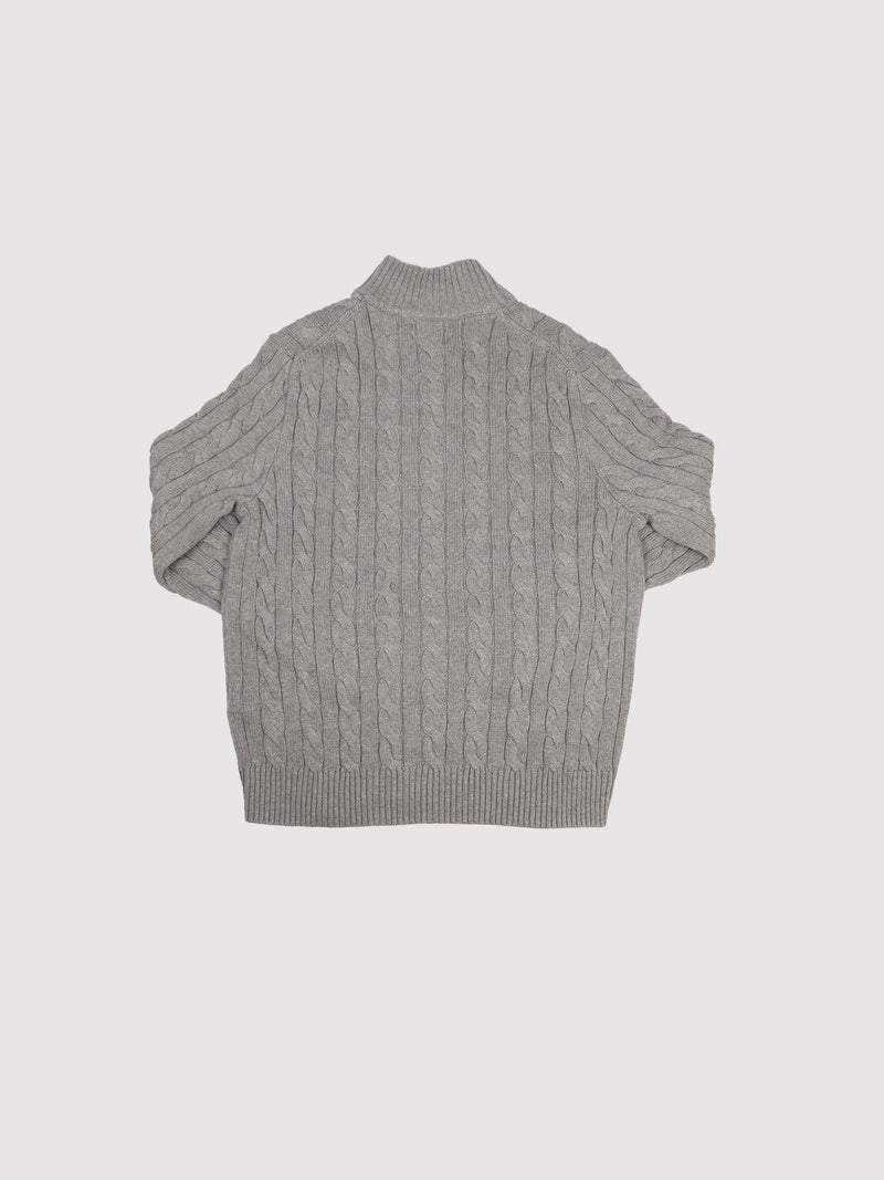 Half zip up wool sweater