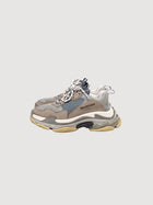 Balenciaga Triple S low-top sneakers in grey leather and mesh