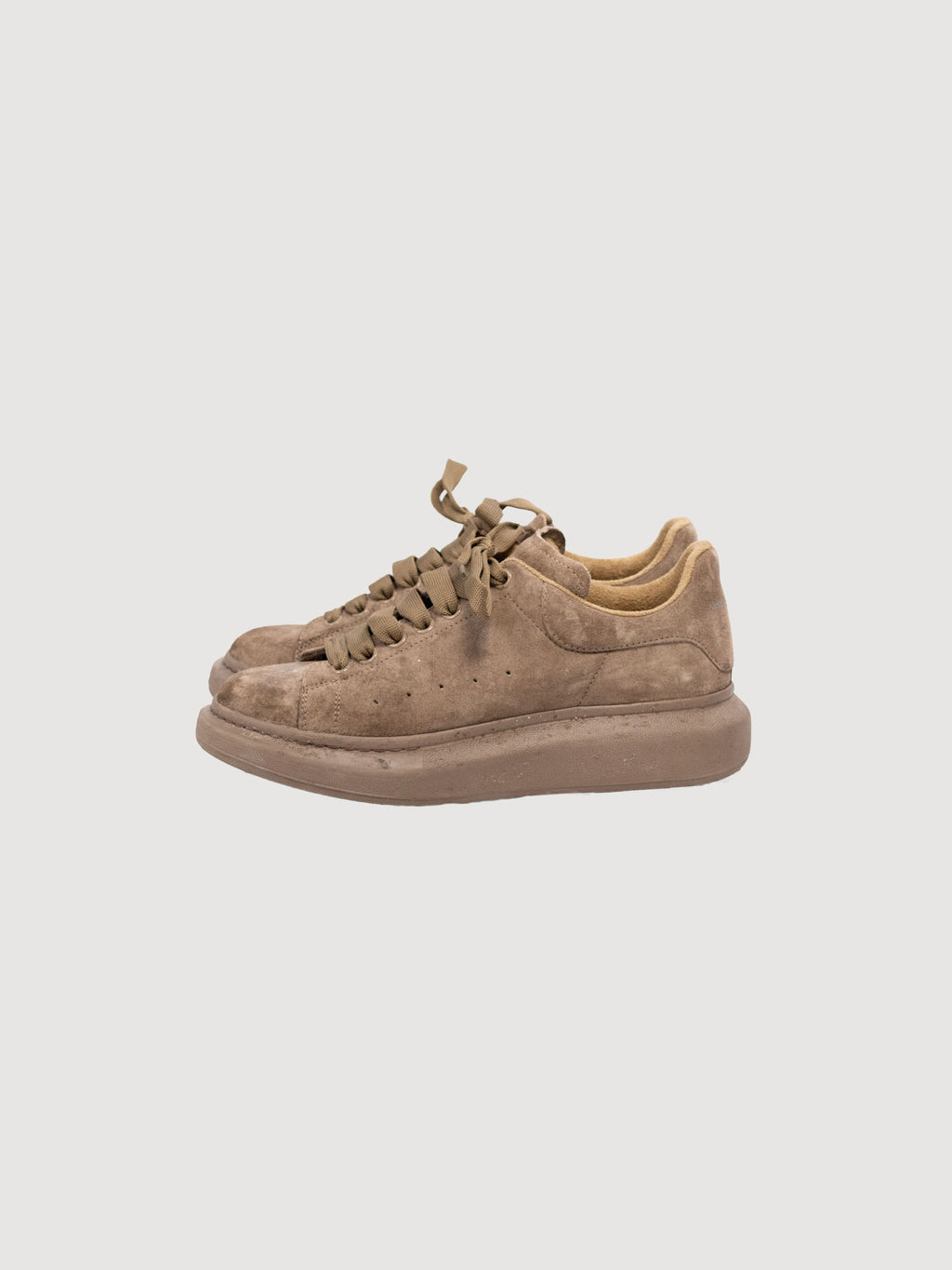 Oversized Brown Suede Chunky Sneakers