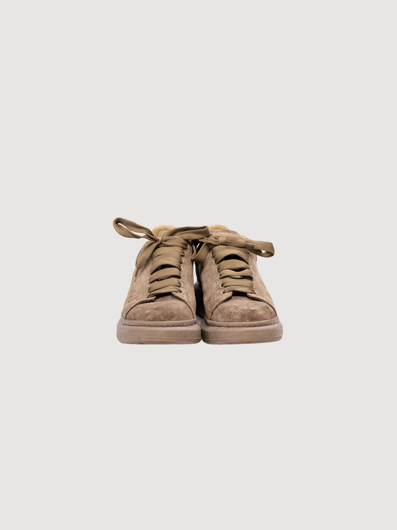 Oversized Brown Suede Chunky Sneakers