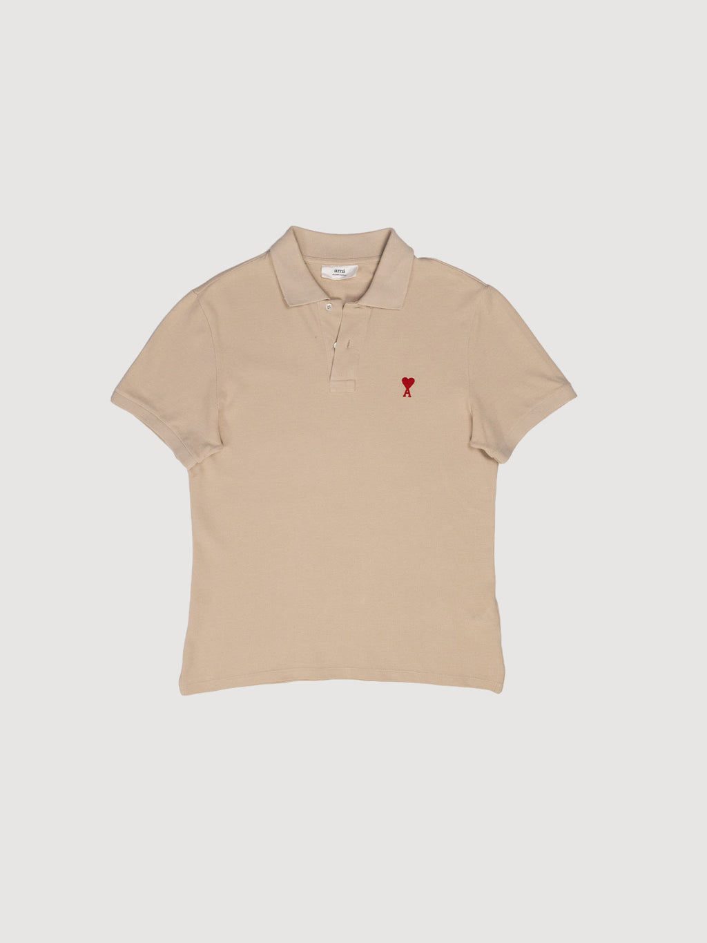Ami Red Heart Polo Vanille