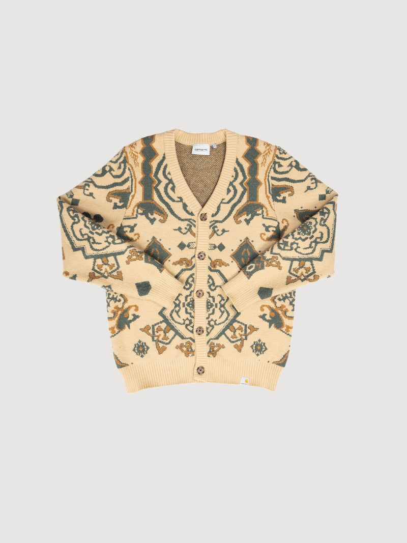 Carhartt WIP Verse Cardigan Jacquard Dusty H Brown