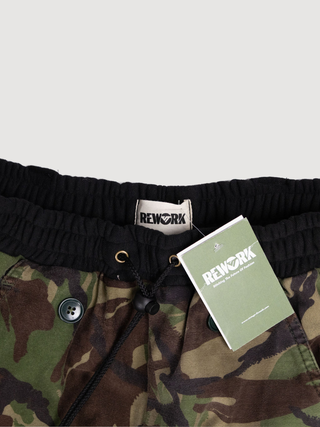 Vintage reworked camouflage cargo pants
