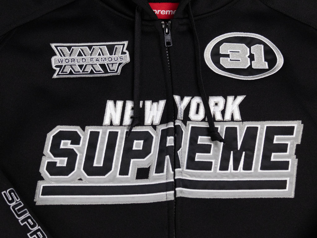 Supreme Football Zip-Up Hoodie Sweatshirt