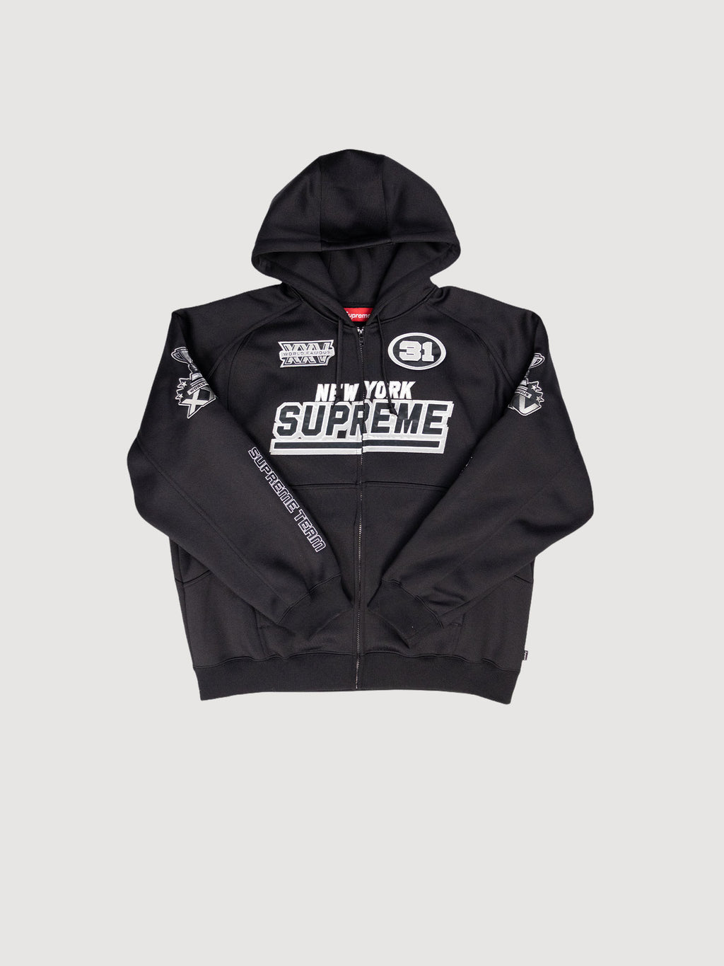 Supreme Football Zip-Up Hoodie Sweatshirt
